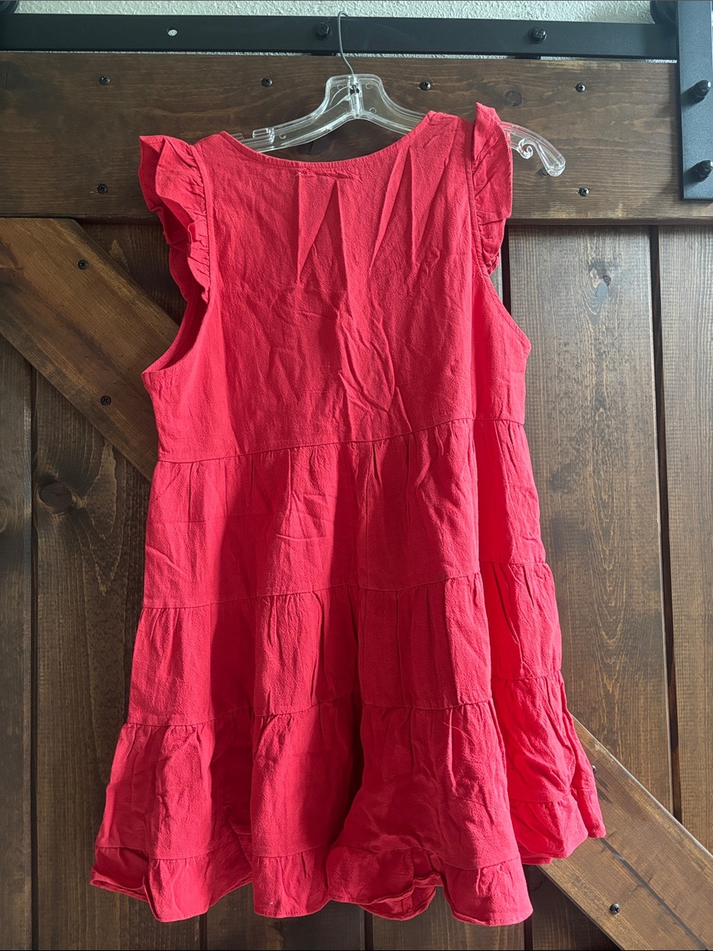 Red Tiered Ruffle Romper - Picture 2 of 2